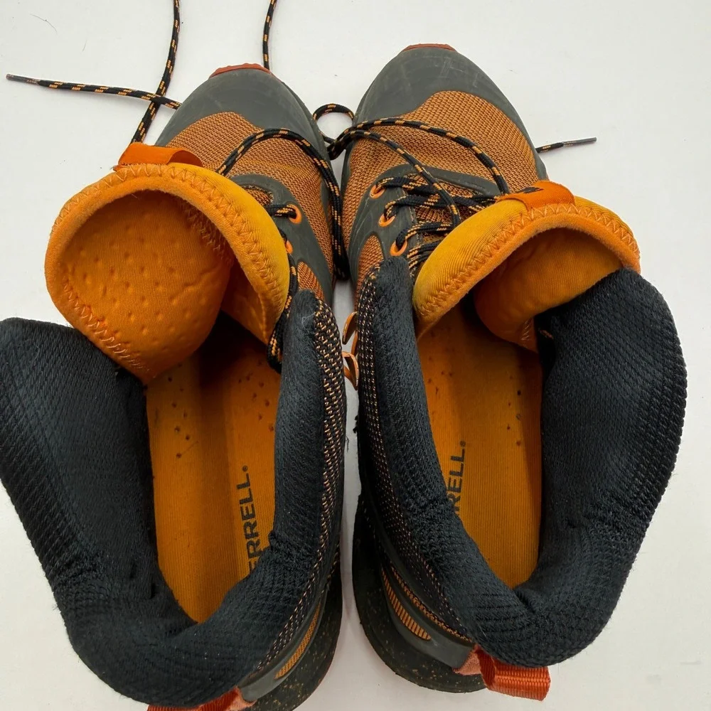 Merrell Hiking Boots Altalight Knit Mid Vibram Orange Black Mens 9.5
